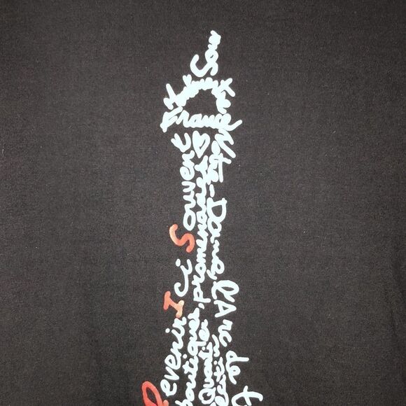 S Seamless LA TOUR EIFFEL Mock Neck Short Sleeve 💯 Cotton Tee - Picture 3 of 9